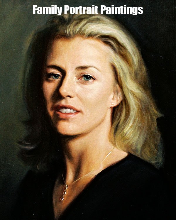 Family oil portrait paintings in oil